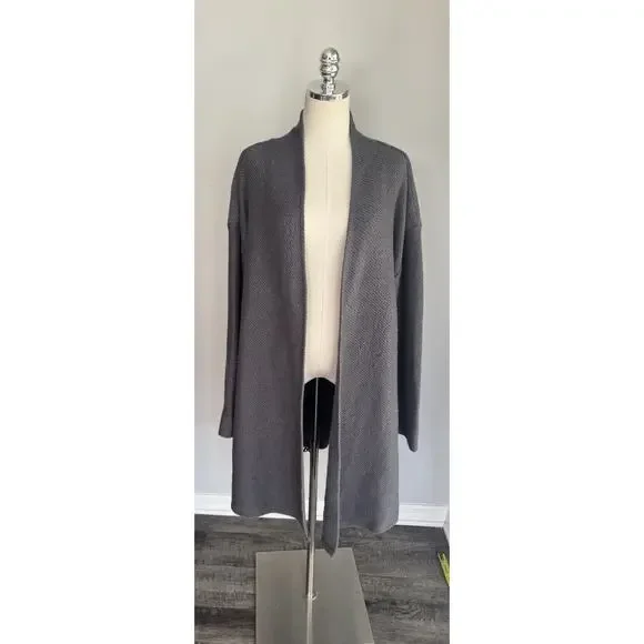 SOFT SURROUNDINGS Cozy Time Cardigan Sweater Gray Soft Shawl Lagenlook SIZE 3X - Picture 3 of 16
